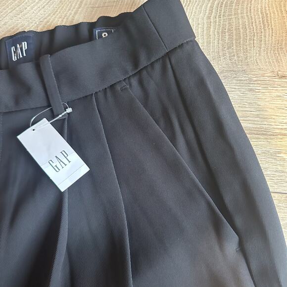 Gap 365 High Rise Trousers Wide Leg Pant Black 8 517737 - Picture 4 of 12